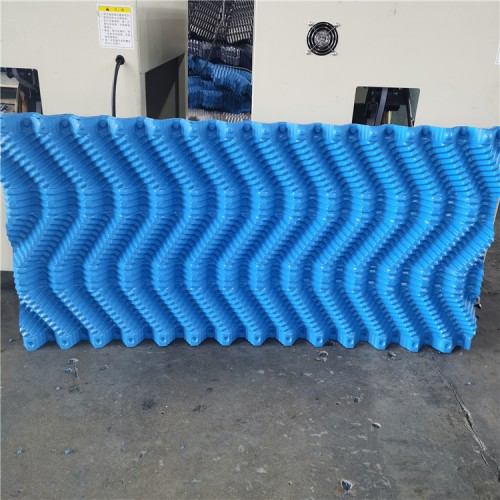S波冷却塔填料 透明PVC填料  100*500蓝色填料
