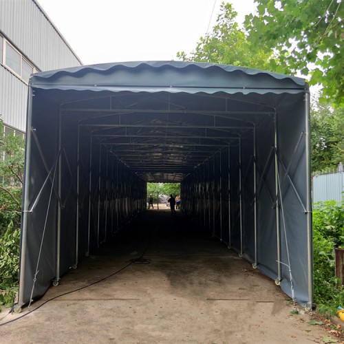 天津工厂室外活动雨棚 移动推拉电动雨棚厂家供应