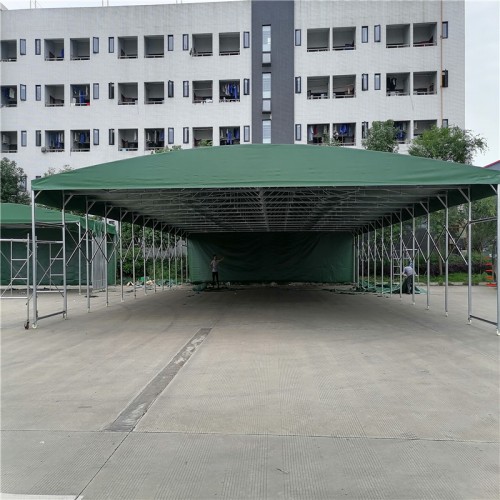 重庆大型电动遮阳棚 手动推拉篷 伸缩遥控雨棚加工