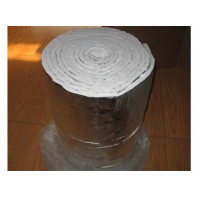 排烟风管专用硅酸铝针刺毯贴铝箔陶瓷纤维包裹