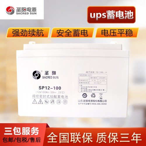 圣阳蓄电池SP12-100 免维护UPS电源EPS电源蓄电池